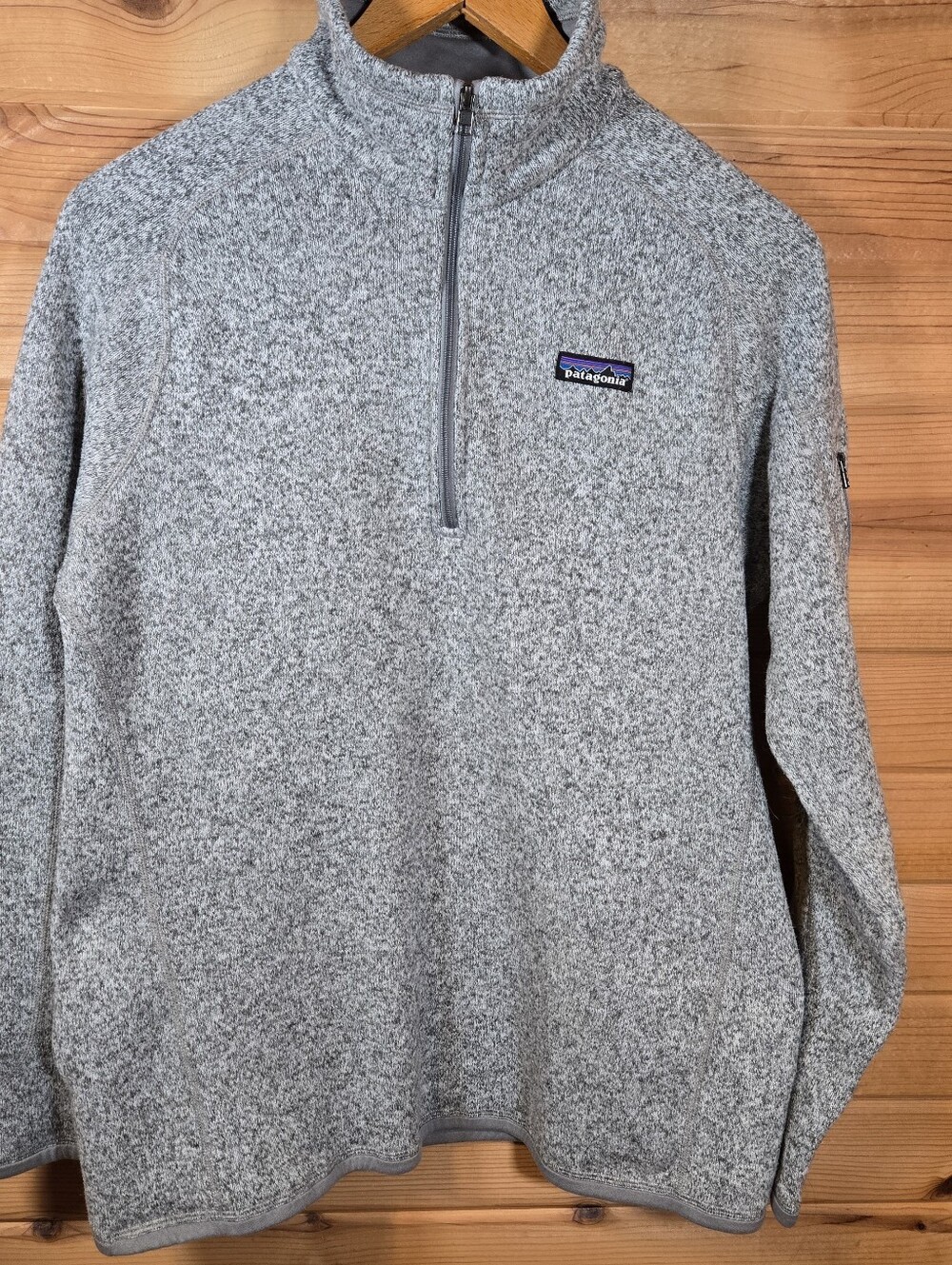Patagonia Better Sweater 1/4 Zip Pullover Fleece Women's XL Heather Gray Hiking